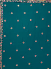 Embroidered Sequinned Semi-Stitched Lehenga & Blouse With Dupatta