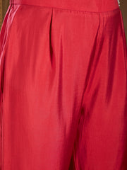 Women Floral Printed Regular Chanderi Cotton Kurta with Trousers & With Dupatta