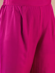 Leheriya Printed Panelled Sequinned Kurta With Trousers & Dupatta