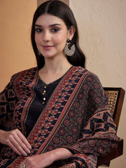 Women Ethnic Motifs Printed Regular Silk Crepe Kurta with Palazzos & With Dupatta