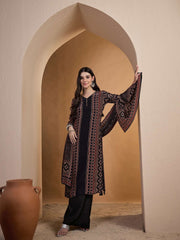 Women Ethnic Motifs Printed Regular Silk Crepe Kurta with Palazzos & With Dupatta