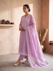 Women Ethnic Embroidered Regular Thread Work Kurta with Trousers & With Dupatta
