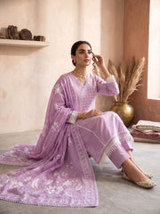 Women Ethnic Embroidered Regular Thread Work Kurta with Trousers & With Dupatta
