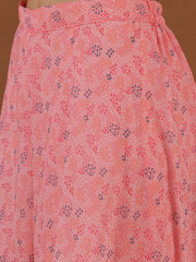 Women Pink Bandhani Printed Kurta with Palazzos