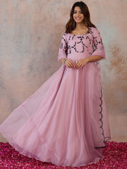 Women Ethnic Motifs Embroidered Thread Work Anarkali Kurta