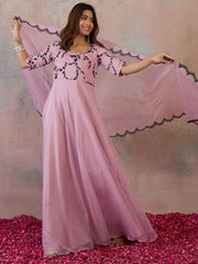 Women Ethnic Motifs Embroidered Thread Work Anarkali Kurta