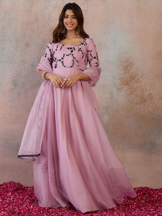 Women Ethnic Motifs Embroidered Thread Work Anarkali Kurta