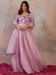 Women Ethnic Motifs Embroidered Thread Work Anarkali Kurta