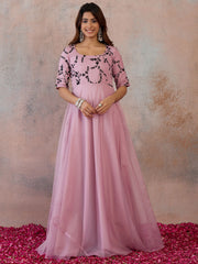 Women Ethnic Motifs Embroidered Thread Work Anarkali Kurta