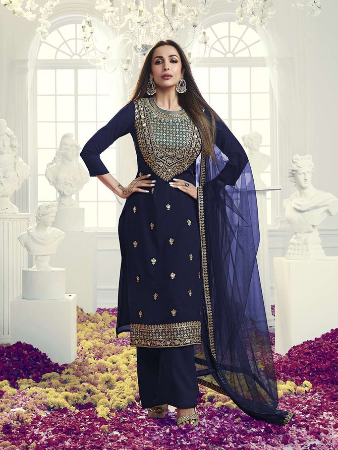Inddus Lavender Solid One-Shoulder Maxi Dress with Attached Dupatta
