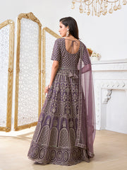 Ethnic Motifs Embroidered Sequinned Anarkali Kurta With Dupatta