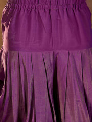Floral Embroidered Notch Neck Sequinned Kurta With Dhoti Pants & Dupatta