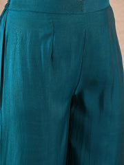 Women Ethnic Motifs Embroidered Panelled Thread Work Kurta with Palazzos & With Dupatta