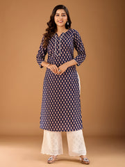 Women Floral Printed Gotta Patti Floral Kurta