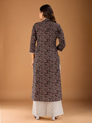 Women Floral Printed Gotta Patti Floral Kurta