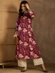 Women Floral Printed Button Detailed Kurta
