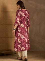 Women Floral Printed Button Detailed Kurta