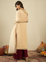 Women Ethnic Motifs Embroidered Regular Sequinned Kurta with Palazzos & With Dupatta