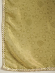 Women Floral Embroidered Regular Sequinned Kurta with Palazzos & Dupatta