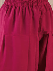 Floral Thread & Sequinned Embroidered Kurta & Dhoti Pants With Dupatta