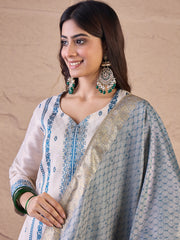 Women Ethnic Motifs Regular Kurta with Trousers & Dupatta