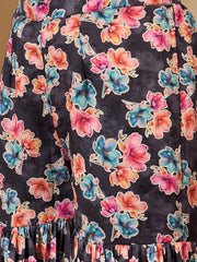 Women Floral Printed and Foil Work Kurta Set