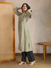 Women Solid Daily Cotton A-Line Kurta