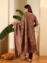 Women Ethnic Motifs Printed Kurta with Trousers & Dupatta