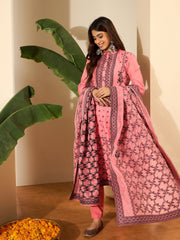 Women Ethnic Motifs Embroidered Kurta with Trousers & Dupatta