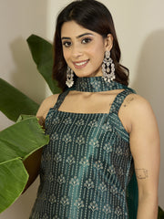 Women Floral Zari Woven Design Jacquard Kurta Set with Dupatta