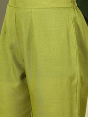 Floral Thread & Sequinned Embroidered Kurta & Trousers With Dupatta