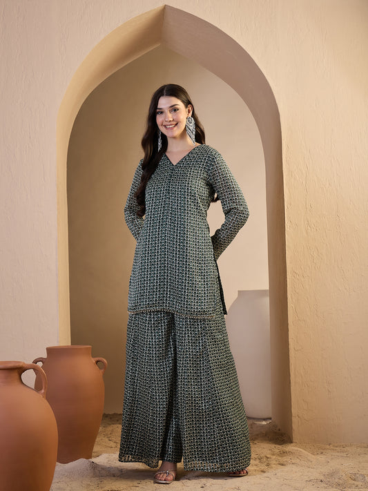 Printed Top with Palazzos