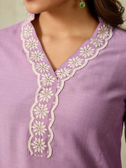 Women Floral Embroidered Regular Thread Work Kurta with Palazzos & With Dupatta