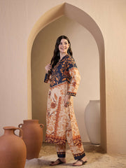 Women Floral Printed Regular Kurta with Trousers