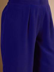 Women Embroidered Regular Thread Work Kurta with Palazzos