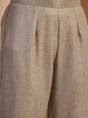 Women Floral Printed Regular Linen Kurta with Palazzos