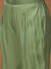 Women Floral Embroidered Regular Thread Work Chanderi Cotton Kurta with Trousers & With Dupatta (Copy)