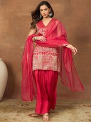 Women Ethnic Motifs Regular Kurta with Palazzos & With Dupatta