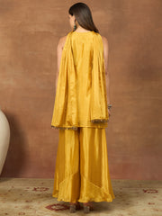 Women Ethnic Motifs Embroidered Regular Thread Work Kurta with Palazzos & With Dupatta
