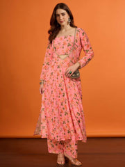 Women Floral Printed Regular Kurta with Palazzos