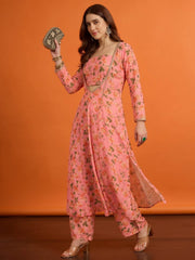 Women Floral Printed Regular Kurta with Palazzos