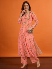 Women Floral Printed Regular Kurta with Palazzos