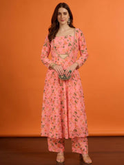 Women Floral Printed Regular Kurta with Palazzos