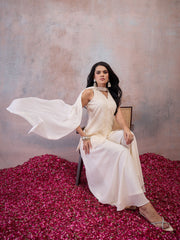 Women Ethnic Motifs Embroidered Regular Thread Work Kurta with Palazzos & With Dupatta