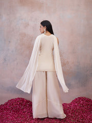 Women Ethnic Motifs Embroidered Regular Thread Work Kurta with Palazzos & With Dupatta