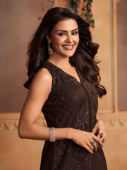 Women Embroidered Regular Sequinned Kurta with Palazzos & With Dupatta