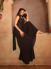 Women Embroidered Regular Sequinned Kurta with Palazzos & With Dupatta