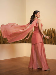 Women Ethnic Motifs Embroidered Regular Kurta with Palazzos & With Dupatta