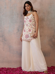 Women Floral Embroidered Regular Thread Work Kurta Set