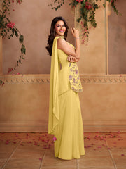 Women Floral Embroidered Regular Thread Work Kurti with Sharara & With Dupatta